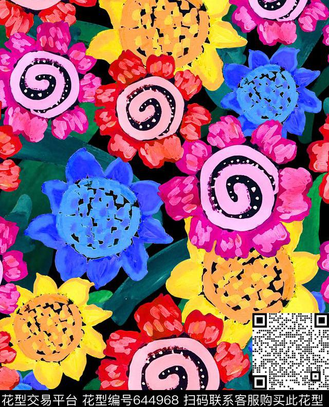 不定位丝巾华亿平台女装家纺数码印花华亿平台下载（图片编号: 644968） - 瓦栏（Walan）