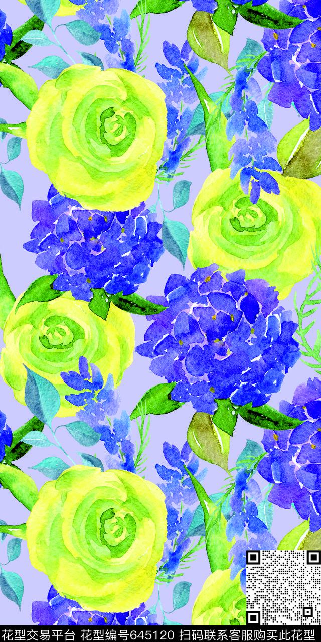 romanticflowers2017数码印花华亿平台下载（图片编号: 645120） - 瓦栏（Walan）