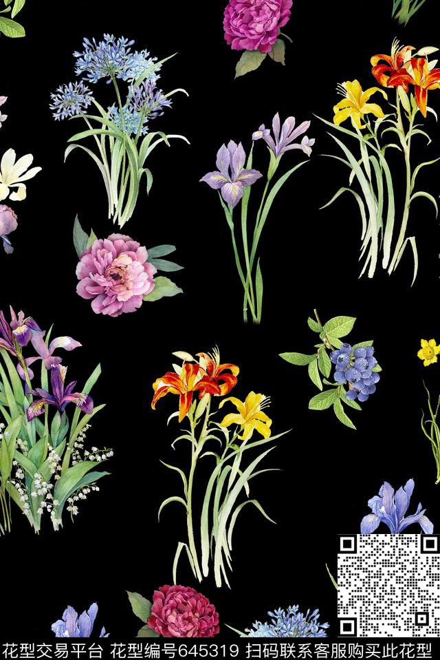 小碎花花朵女装数码印花华亿平台下载（图片编号: 645319） - 瓦栏（Walan）