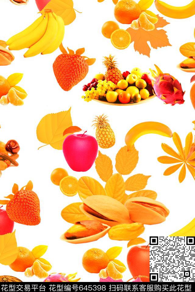 时尚流行水果果盘数码印花华亿平台下载（图片编号: 645398） - 瓦栏（Walan）