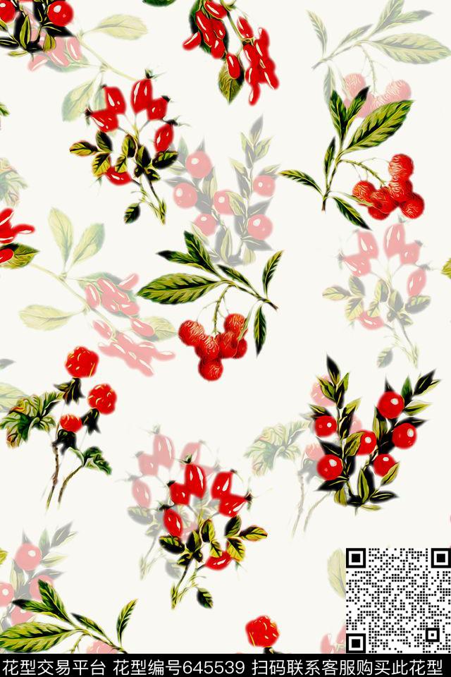 水彩水果女装数码印花华亿平台下载（图片编号: 645539） - 瓦栏（Walan）