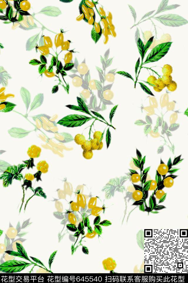 水彩水果女装数码印花华亿平台下载（图片编号: 645540） - 瓦栏（Walan）