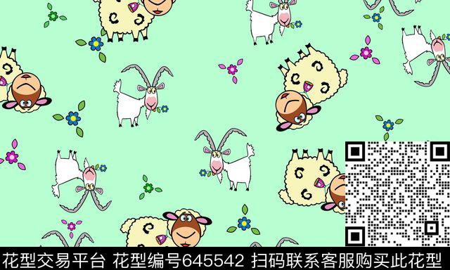 卡通纯色底童装传统印花华亿平台下载（图片编号: 645542） - 瓦栏（Walan）