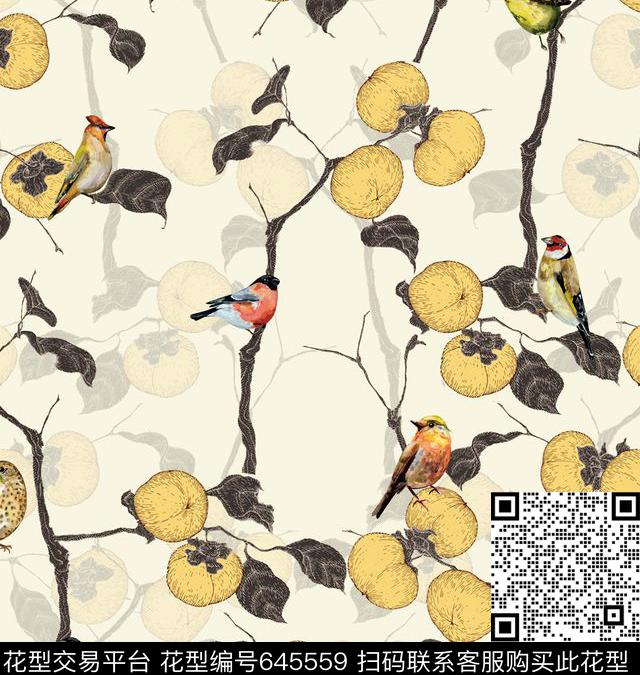 韩国风格裙装华亿平台2017年春季款柿子数码印花华亿平台下载（图片编号: 645559） - 瓦栏（Walan）