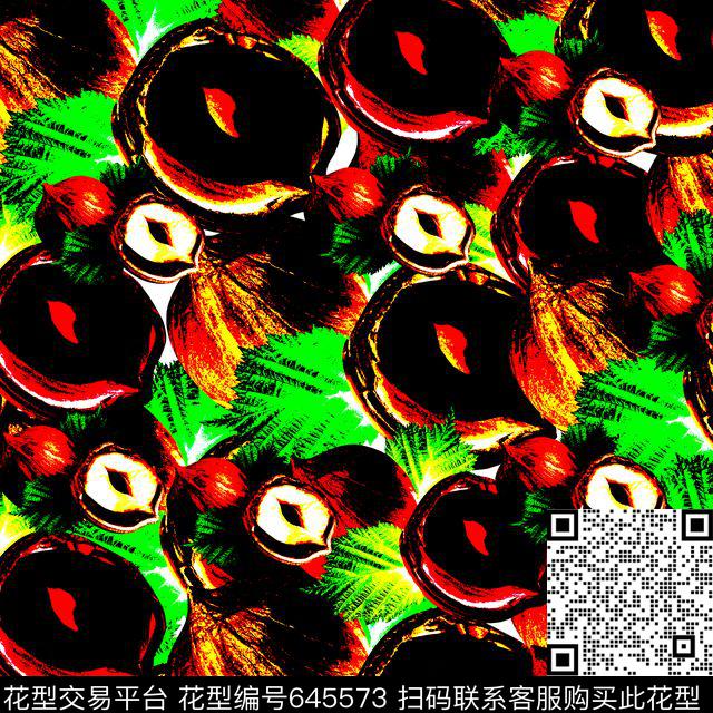 蔬菜水果时尚流行水果数码印花华亿平台下载（图片编号: 645573） - 瓦栏（Walan）