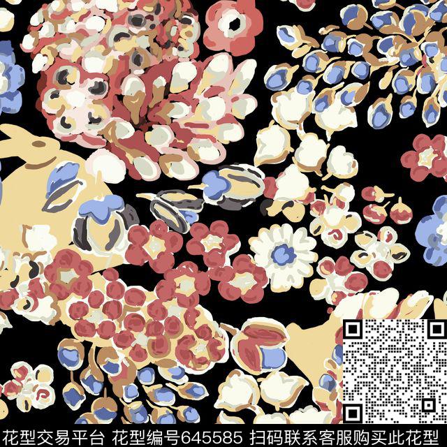 乱花传统印花华亿平台下载（图片编号: 645585） - 瓦栏（Walan）