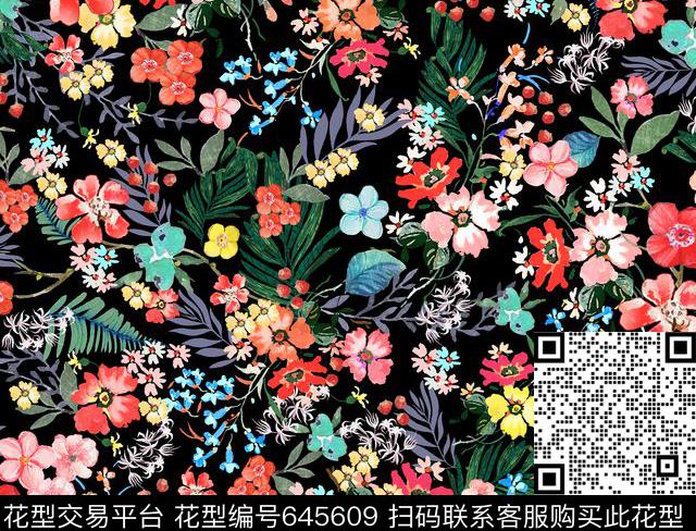 小碎花数码印花华亿平台下载（图片编号: 645609） - 瓦栏（Walan）