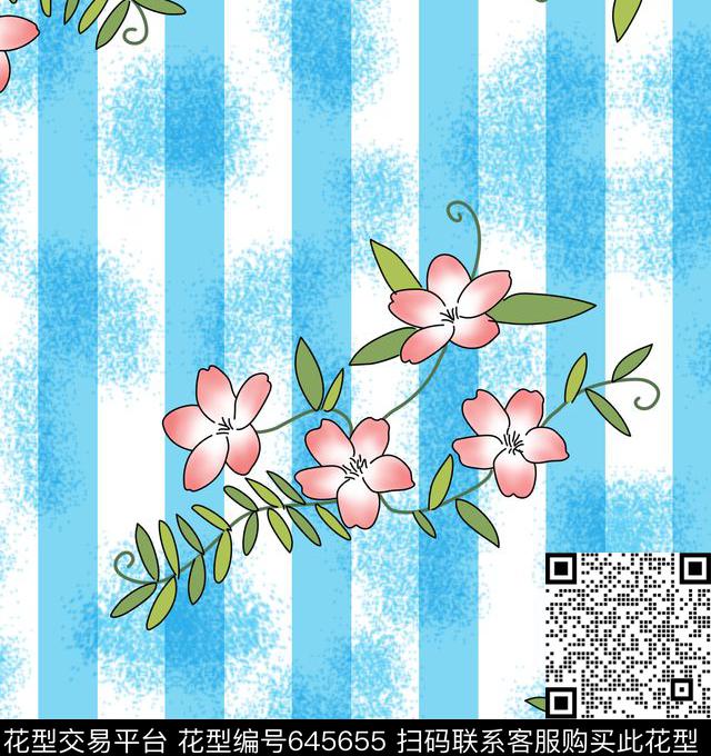 2017年春夏女装格子花卉花卉花朵传统印花华亿平台下载（图片编号: 645655） - 瓦栏（Walan）