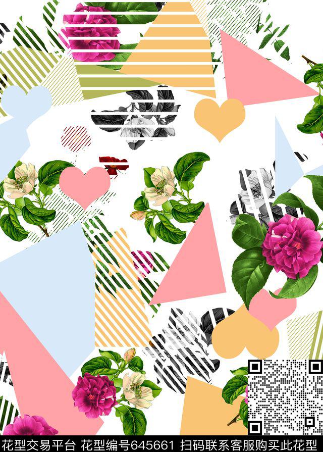 花卉数码印花华亿平台下载（图片编号: 645661） - 瓦栏（Walan）