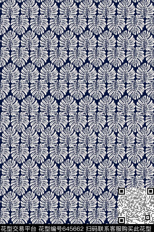 叶子传统印花华亿平台下载（图片编号: 645662） - 瓦栏（Walan）