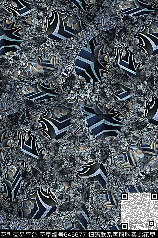 时尚抽象金属肌理纹理数码印花时尚大牌男装外套夹克卫衣T恤印花抽象几何纹理印花数码印花华亿平台下载（图片编号: 645677） - 瓦栏（Walan）