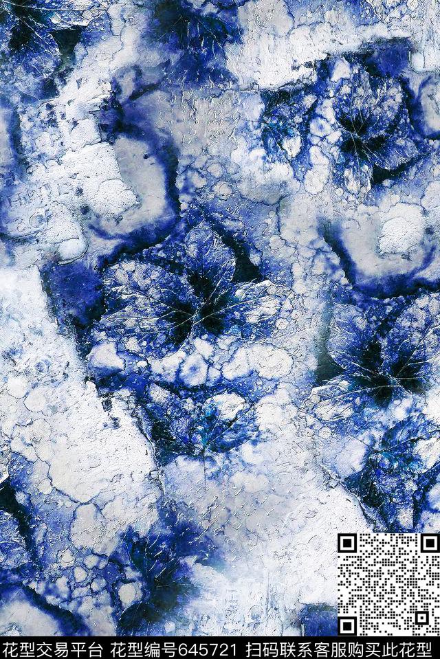 油画花卉抽象数码印花华亿平台下载（图片编号: 645721） - 瓦栏（Walan）