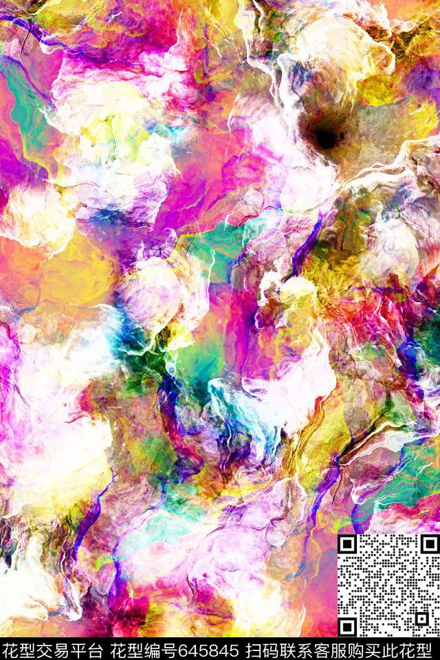 女装风景抽象数码印花华亿平台下载（图片编号: 645845） - 瓦栏（Walan）