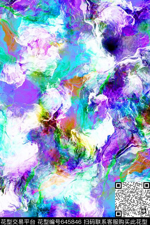 女装风景抽象数码印花华亿平台下载（图片编号: 645846） - 瓦栏（Walan）