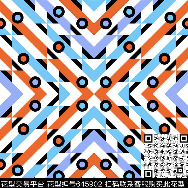 条纹不规则几何圆圈传统印花华亿平台下载（图片编号: 645902） - 瓦栏（Walan）