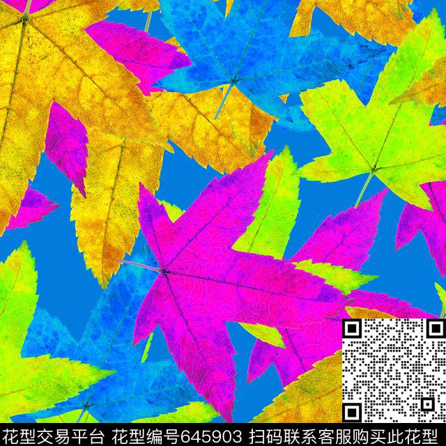 女装华亿平台秘密3.0【植物花卉】树叶数码印花华亿平台下载（图片编号: 645903） - 瓦栏（Walan）