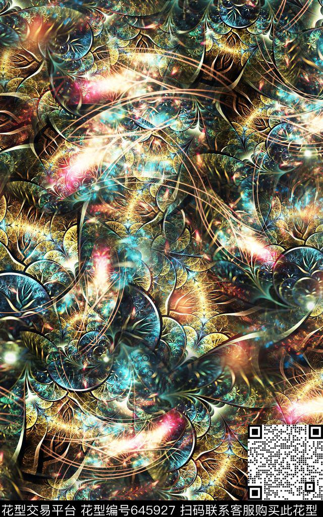 分形纹理肌理数码印花华亿平台下载（图片编号: 645927） - 瓦栏（Walan）