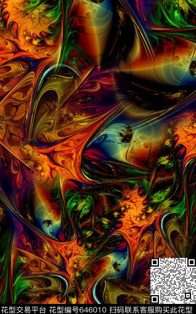 分形纹理肌理数码印花华亿平台下载（图片编号: 646010） - 瓦栏（Walan）