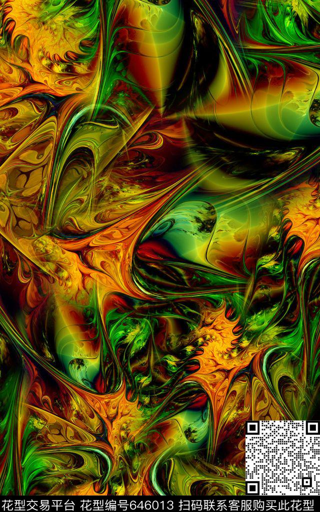 分形纹理肌理数码印花华亿平台下载（图片编号: 646013） - 瓦栏（Walan）