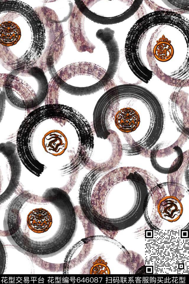 休闲服纹理笔触数码印花华亿平台下载（图片编号: 646087） - 瓦栏（Walan）