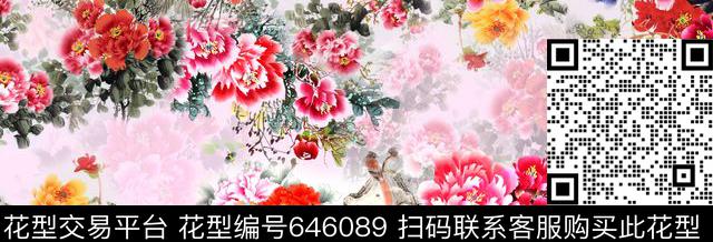 长巾丝巾手绘数码印花华亿平台下载（图片编号: 646089） - 瓦栏（Walan）