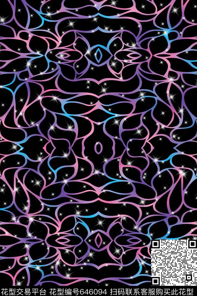 抽象泳装数码印花华亿平台下载（图片编号: 646094） - 瓦栏（Walan）