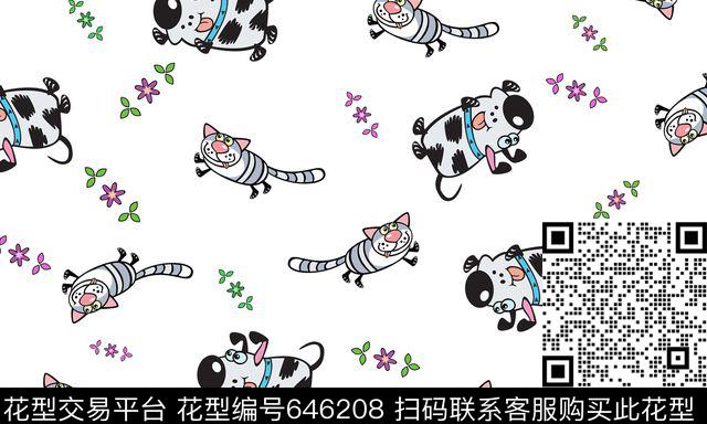 卡通童装动物传统印花华亿平台下载（图片编号: 646208） - 瓦栏（Walan）