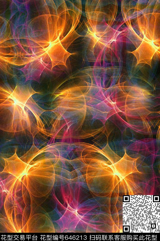 女装。抽象风景泳装数码印花华亿平台下载（图片编号: 646213） - 瓦栏（Walan）