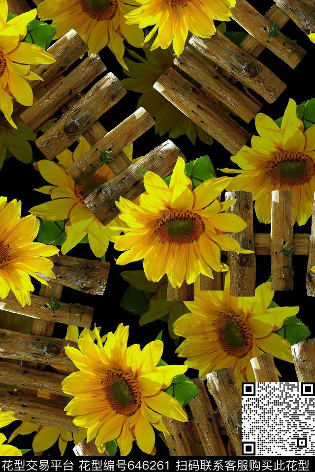 太阳花栏杆数码印花华亿平台下载（图片编号: 646261） - 瓦栏（Walan）
