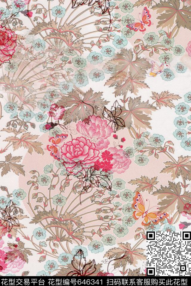 数码花卉零点--女装数码印花华亿平台下载（图片编号: 646341） - 瓦栏（Walan）
