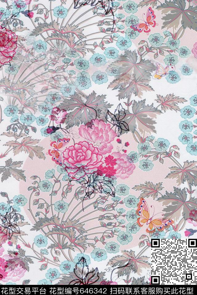 数码花卉零点--女装数码印花华亿平台下载（图片编号: 646342） - 瓦栏（Walan）