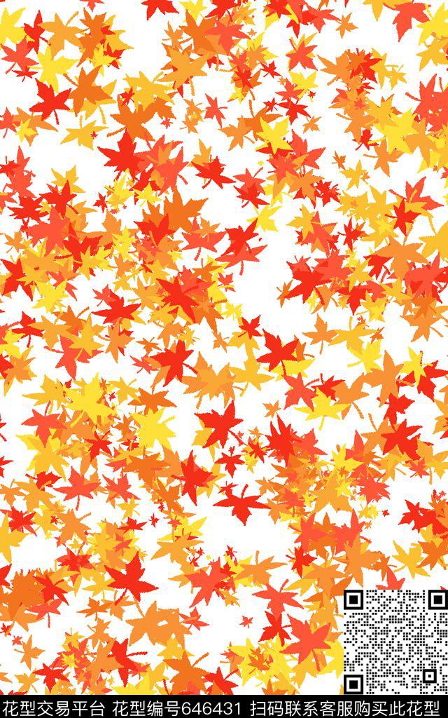 枫叶传统印花华亿平台下载（图片编号: 646431） - 瓦栏（Walan）