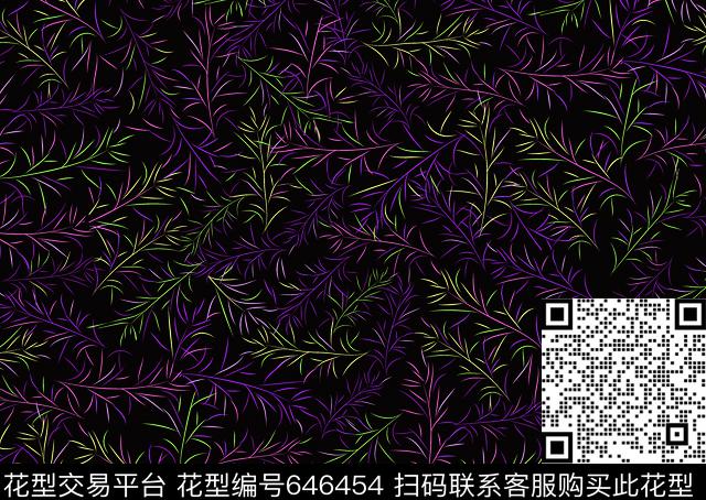 植物图案植物花卉叶子传统印花华亿平台下载（图片编号: 646454） - 瓦栏（Walan）