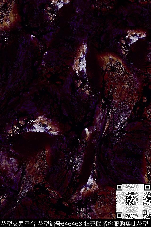 男装抽象数码印花华亿平台下载（图片编号: 646463） - 瓦栏（Walan）