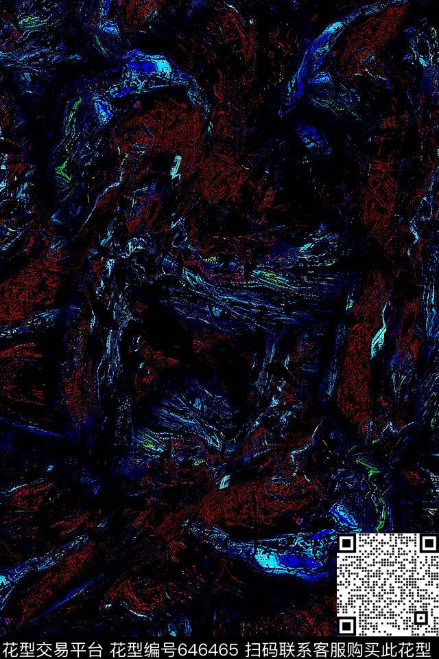 男装抽象数码印花华亿平台下载（图片编号: 646465） - 瓦栏（Walan）