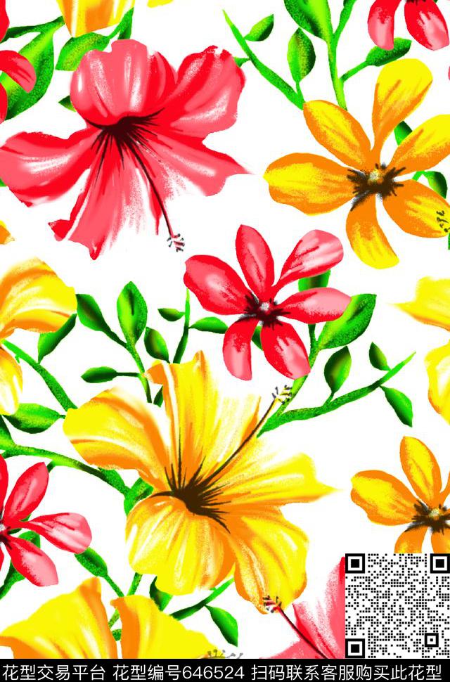 时尚流行沙滩传统印花华亿平台下载（图片编号: 646524） - 瓦栏（Walan）