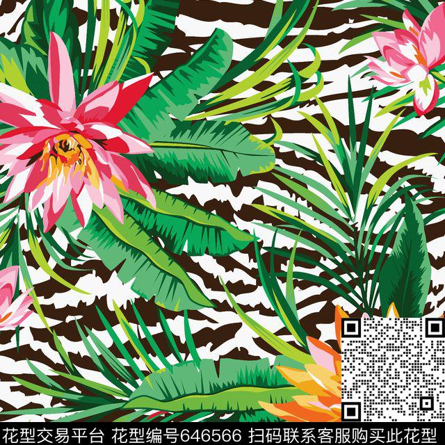 时尚流行荷花传统印花华亿平台下载（图片编号: 646566） - 瓦栏（Walan）