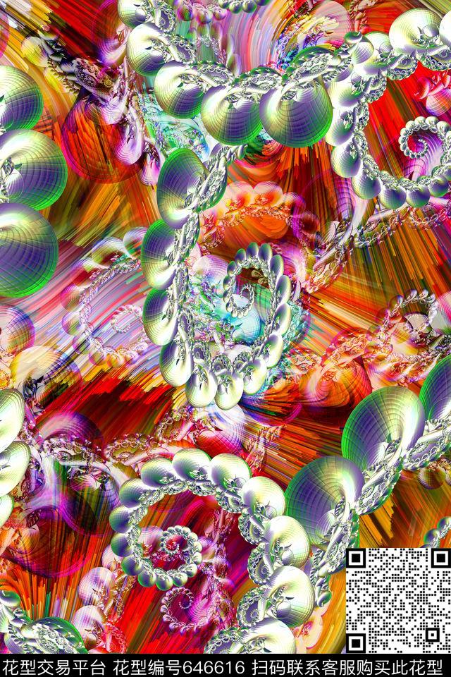 抽象数码印花华亿平台下载（图片编号: 646616） - 瓦栏（Walan）