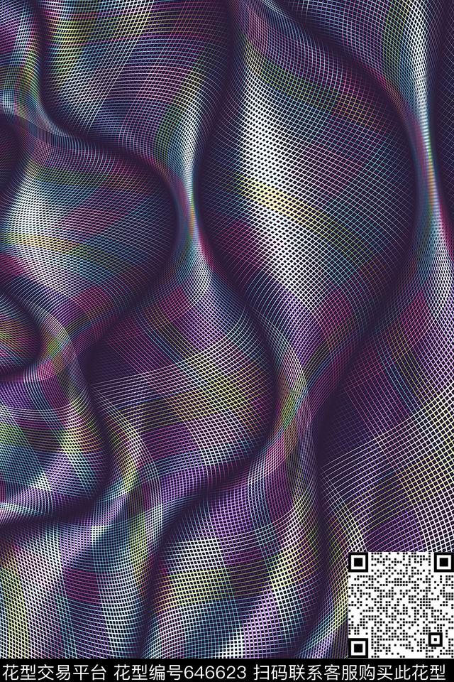 线条几何数码印花华亿平台下载（图片编号: 646623） - 瓦栏（Walan）