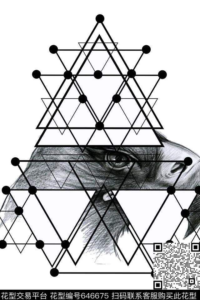 创意圆点三角形传统印花华亿平台下载（图片编号: 646675） - 瓦栏（Walan）