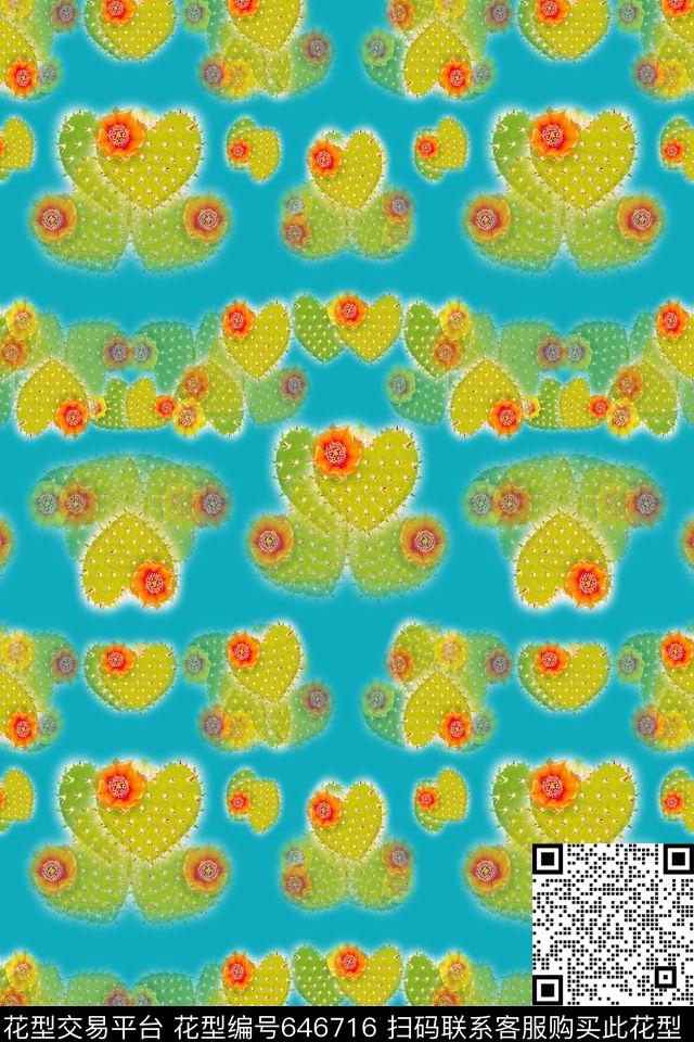 多色热带海滨度假热带植物数码印花华亿平台下载（图片编号: 646716） - 瓦栏（Walan）