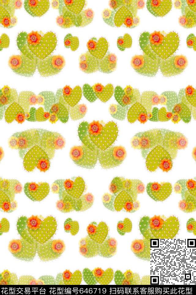 多色热带海滨度假热带植物数码印花华亿平台下载（图片编号: 646719） - 瓦栏（Walan）