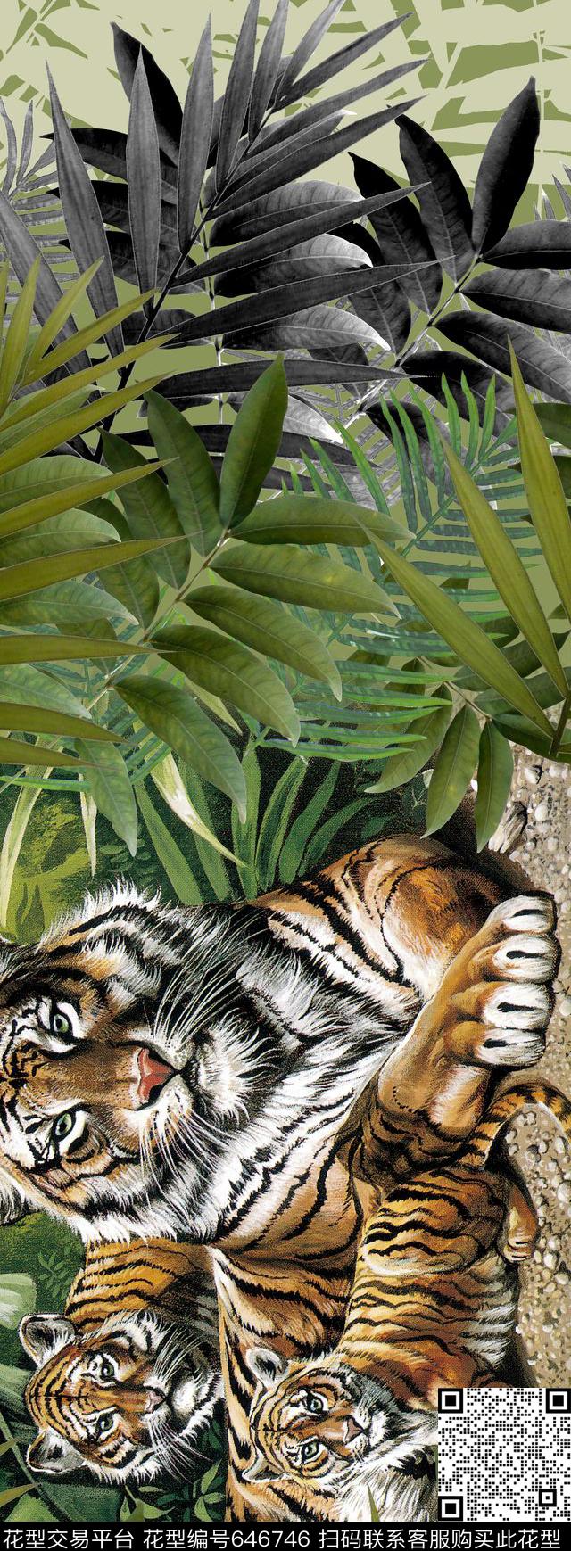 大花花朵花卉数码印花华亿平台下载（图片编号: 646746） - 瓦栏（Walan）