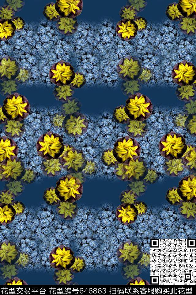 多肉植物热带植物多色数码印花华亿平台下载（图片编号: 646863） - 瓦栏（Walan）