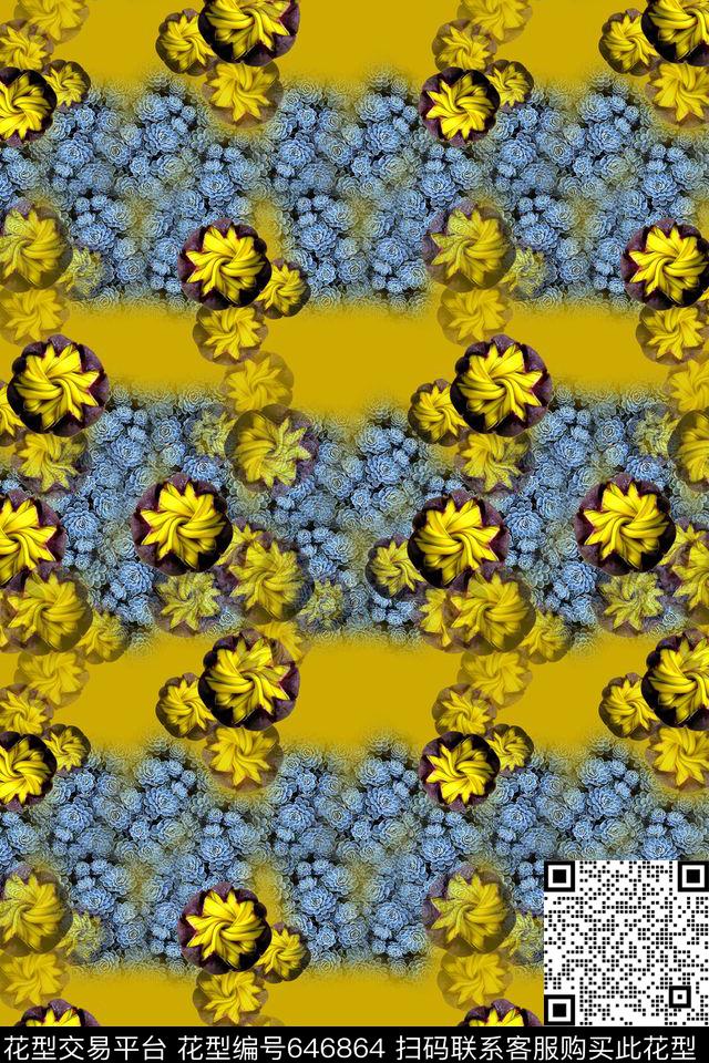 多肉植物热带植物多色数码印花华亿平台下载（图片编号: 646864） - 瓦栏（Walan）