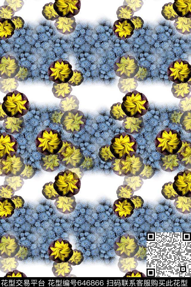 多肉植物热带植物多色数码印花华亿平台下载（图片编号: 646866） - 瓦栏（Walan）