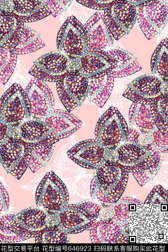 女装珠宝宝石数码印花华亿平台下载（图片编号: 646923） - 瓦栏（Walan）