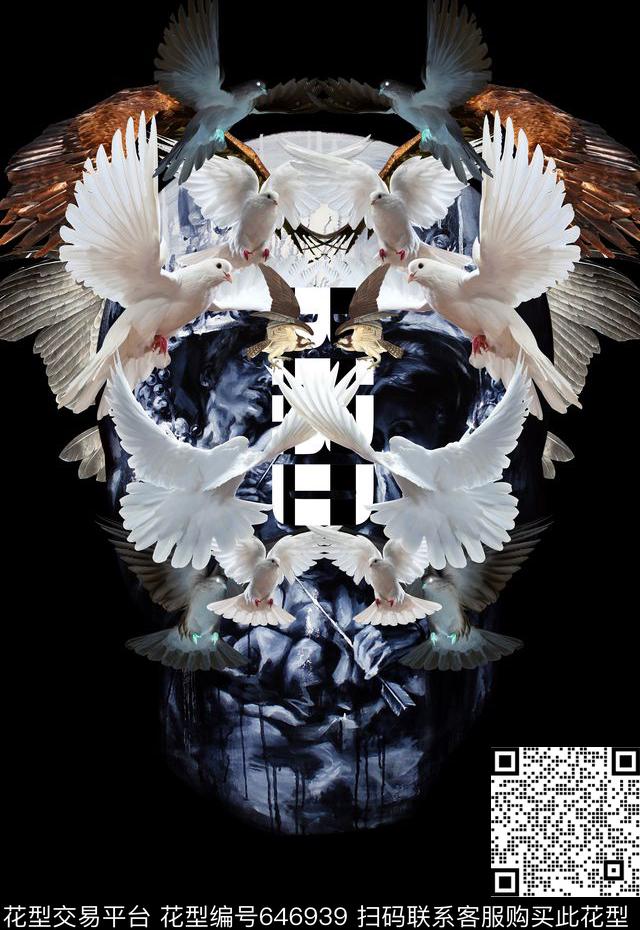 动物个性男装T桖印花PP风格印花数码印花华亿平台下载（图片编号: 646939） - 瓦栏（Walan）