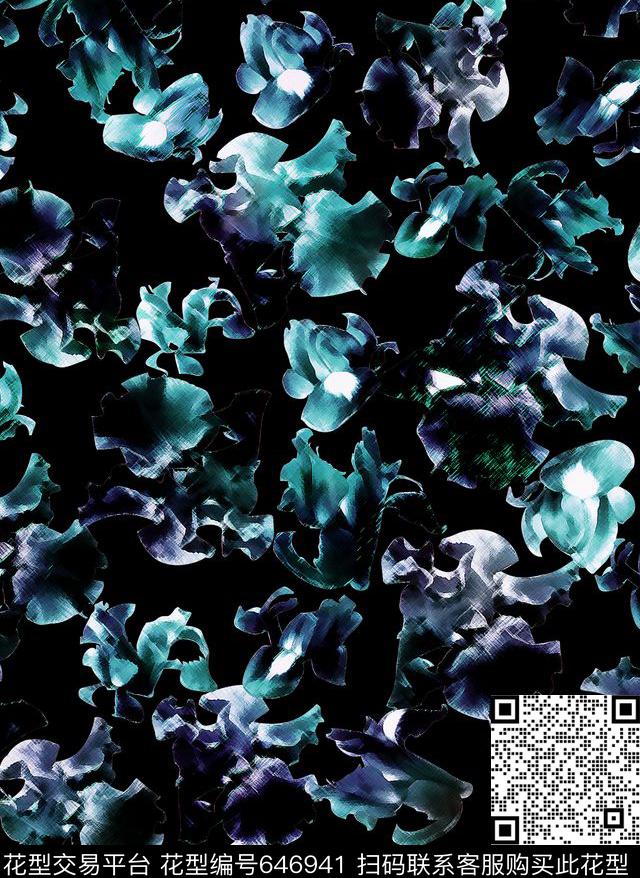 Fei-女装兰花Fei-水彩油画数码印花华亿平台下载（图片编号: 646941） - 瓦栏（Walan）