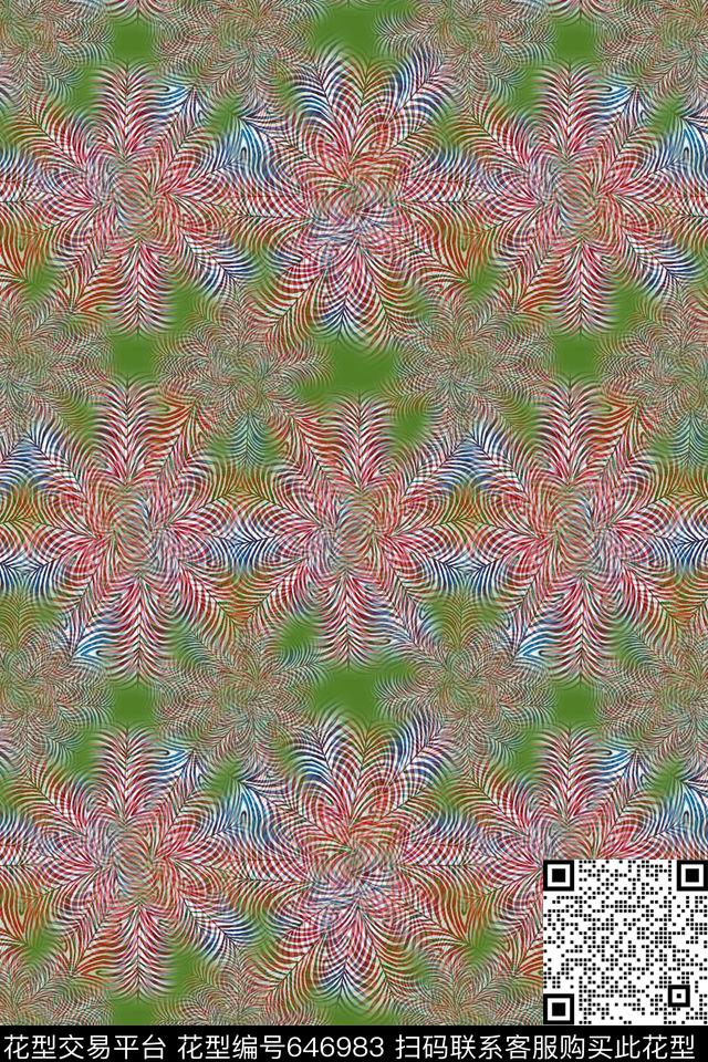 热带植物多色热带海滨度假数码印花华亿平台下载（图片编号: 646983） - 瓦栏（Walan）